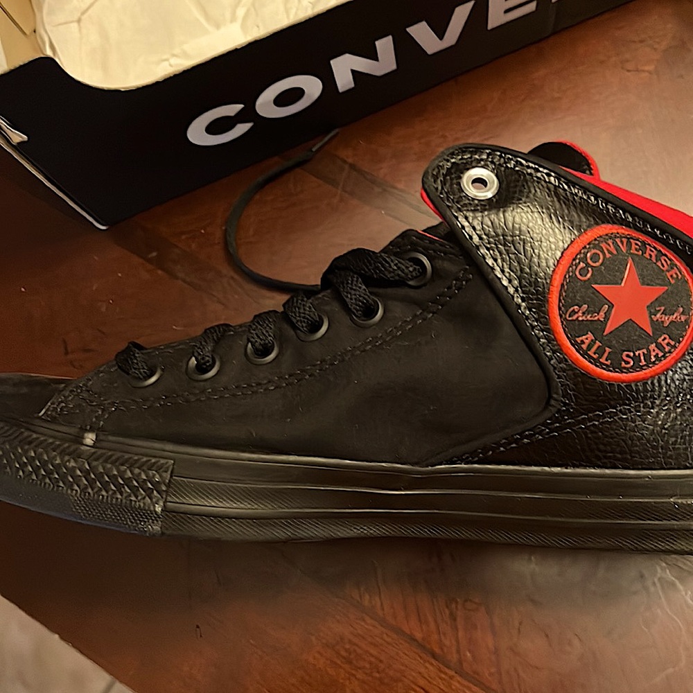Black high top converse